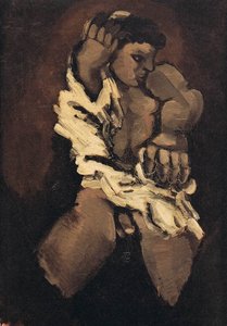 Boy Putting on a Shirt by Helmut Kolle
